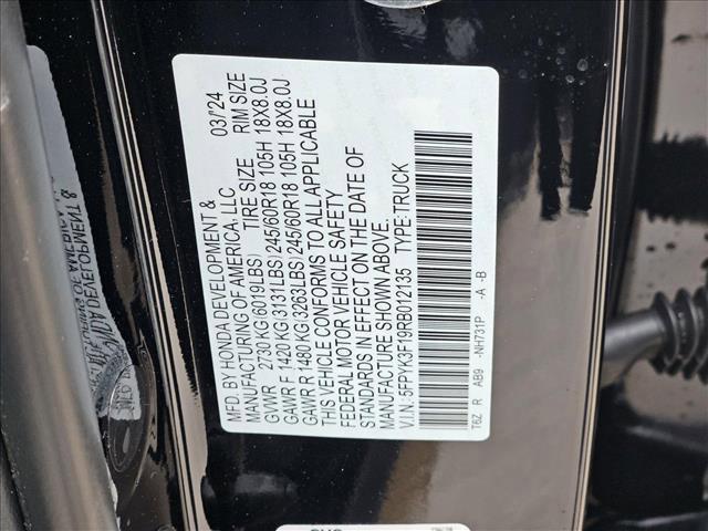 new 2024 Honda Ridgeline car, priced at $39,171