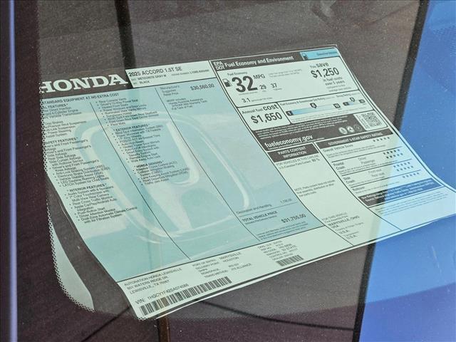 new 2025 Honda Accord car, priced at $30,419