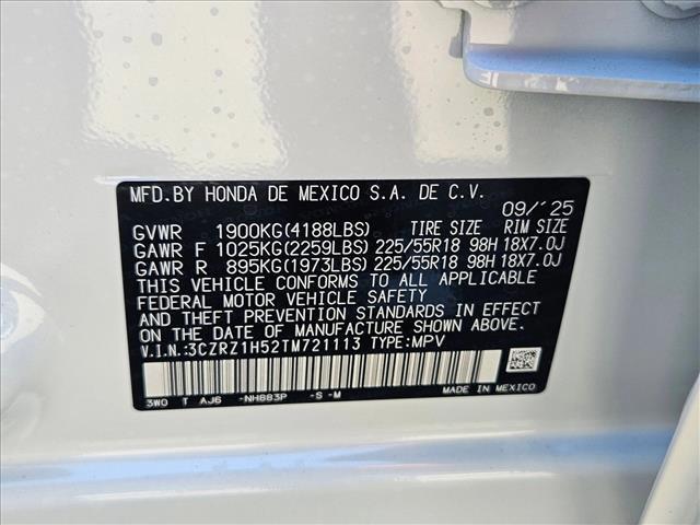 new 2026 Honda HR-V car, priced at $28,668