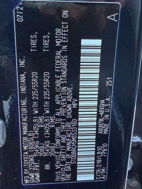 used 2021 Toyota Highlander Hybrid car, priced at $37,995