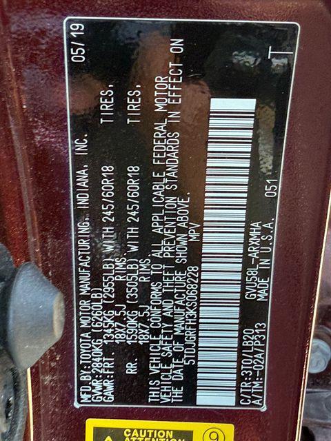 used 2019 Toyota Highlander Hybrid car, priced at $37,520