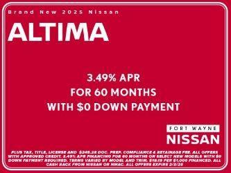 new 2025 Nissan Altima car, priced at $26,122