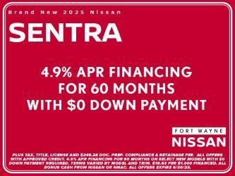 new 2025 Nissan Sentra car, priced at $24,136