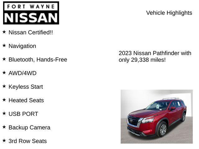used 2023 Nissan Pathfinder car, priced at $32,123