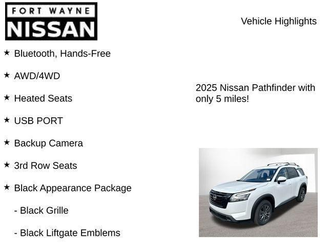 new 2025 Nissan Pathfinder car, priced at $34,957