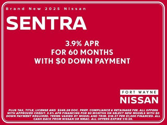 new 2025 Nissan Sentra car, priced at $22,928