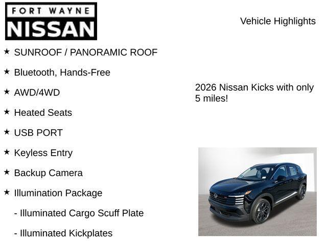new 2026 Nissan Kicks car, priced at $31,420
