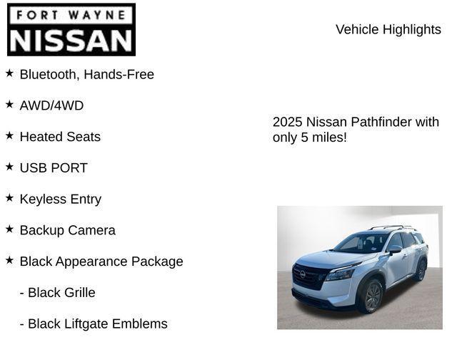 new 2025 Nissan Pathfinder car, priced at $34,957
