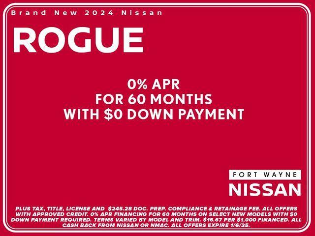 new 2024 Nissan Rogue car, priced at $28,964