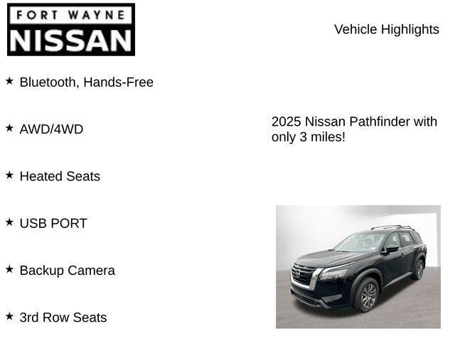 new 2025 Nissan Pathfinder car, priced at $34,179