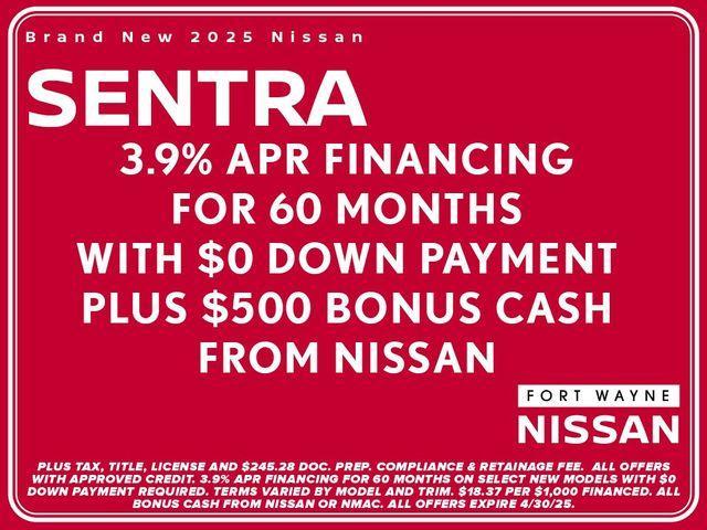 new 2025 Nissan Sentra car, priced at $23,051