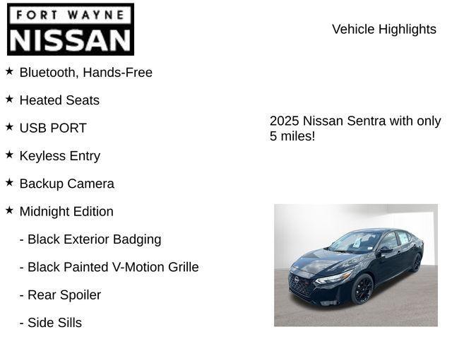 new 2025 Nissan Sentra car, priced at $22,459