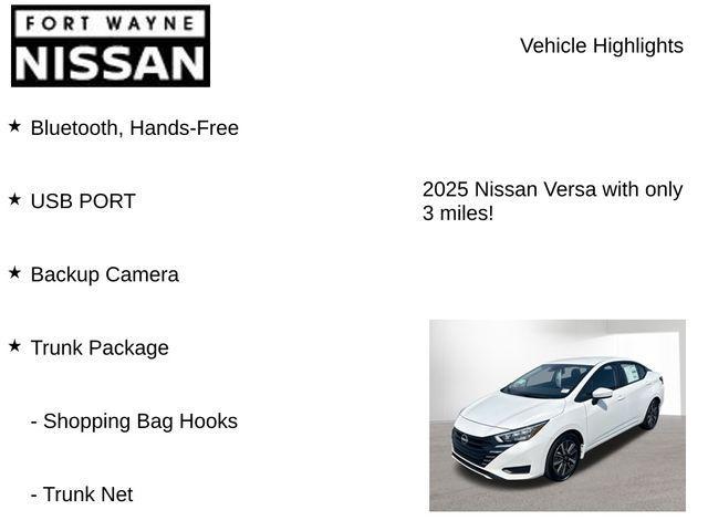 new 2025 Nissan Versa car, priced at $19,049