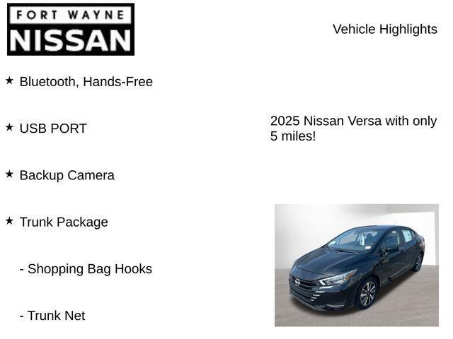 new 2025 Nissan Versa car, priced at $18,594