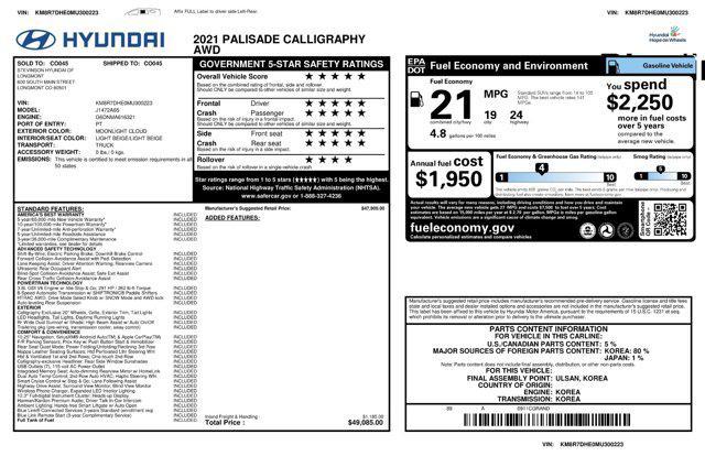 used 2021 Hyundai Palisade car, priced at $32,171