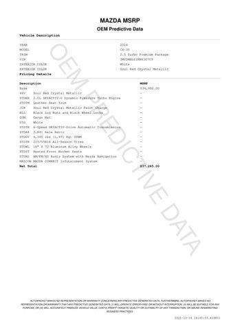 used 2024 Mazda CX-30 car, priced at $30,971