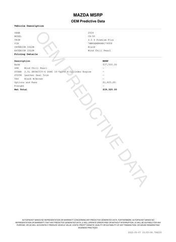 used 2024 Mazda CX-50 car, priced at $35,498