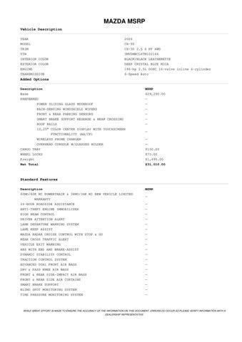 new 2026 Mazda CX-30 car, priced at $30,233