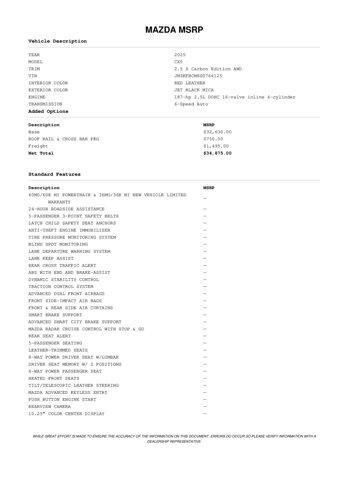 new 2025 Mazda CX-5 car, priced at $33,159