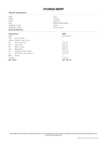 used 2011 Hyundai Tucson car, priced at $8,400
