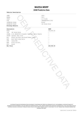 used 2023 Mazda CX-5 car, priced at $30,056