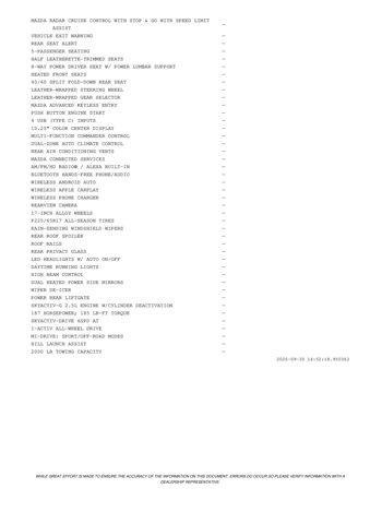 new 2025 Mazda CX-50 car, priced at $34,909