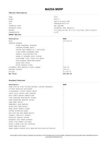 used 2025 Mazda CX-50 Hybrid car, priced at $34,889