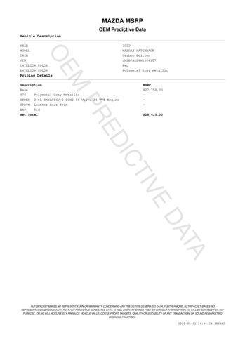 used 2022 Mazda Mazda3 car, priced at $20,971