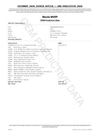 used 2025 Mazda CX-50 car, priced at $33,674