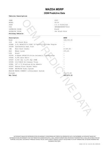 used 2023 Mazda CX-30 car, priced at $22,918