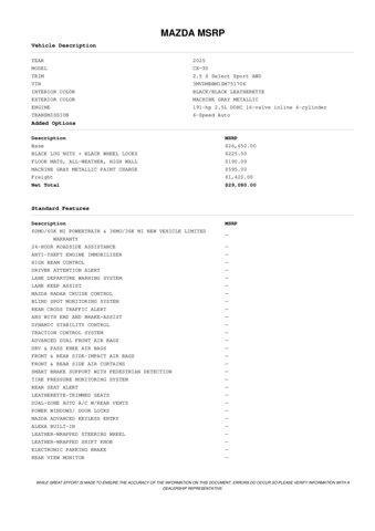 used 2025 Mazda CX-30 car, priced at $25,152