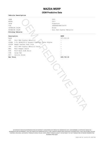 used 2021 Mazda CX-5 car, priced at $23,961