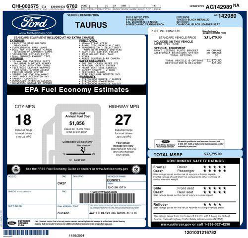 used 2010 Ford Taurus car, priced at $8,100