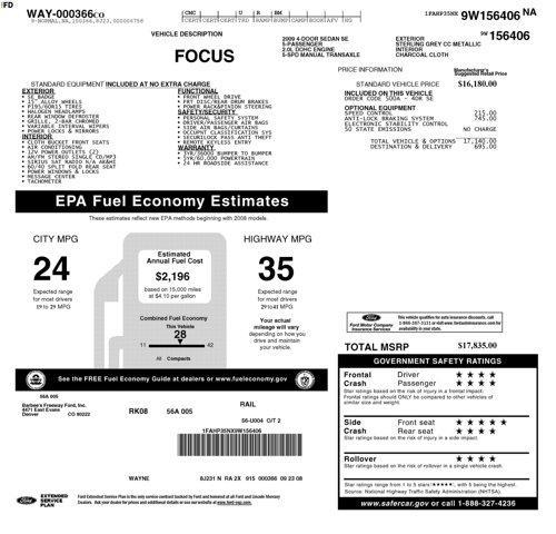 used 2009 Ford Focus car, priced at $4,800