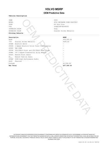 used 2022 Volvo XC40 Recharge Pure Electric car, priced at $31,286