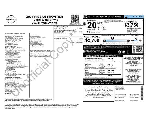 used 2024 Nissan Frontier car, priced at $34,971