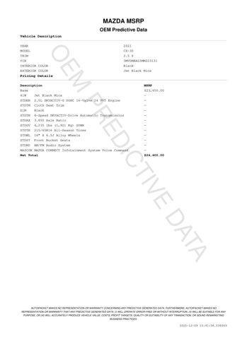 used 2021 Mazda CX-30 car, priced at $20,936