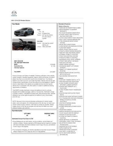used 2021 Mazda CX-9 car, priced at $30,930