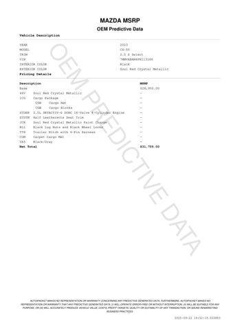 used 2023 Mazda CX-50 car, priced at $24,471