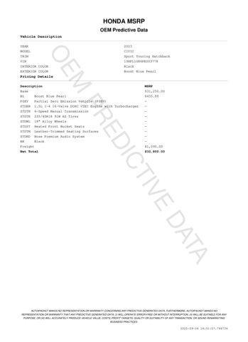 used 2023 Honda Civic car, priced at $27,471