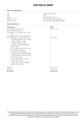 used 2019 Chevrolet Equinox car, priced at $11,971