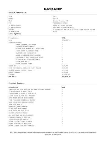 used 2025 Mazda CX-50 Hybrid car, priced at $33,765