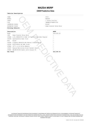 used 2016 Mazda Mazda3 car, priced at $12,959