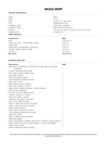 new 2026 Mazda CX-30 car, priced at $36,170