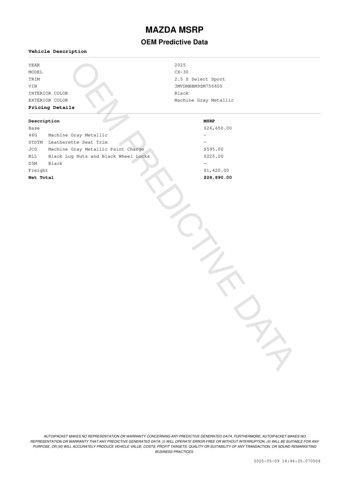used 2025 Mazda CX-30 car, priced at $27,587