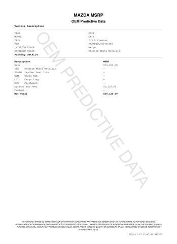 used 2024 Mazda CX-5 car, priced at $29,971