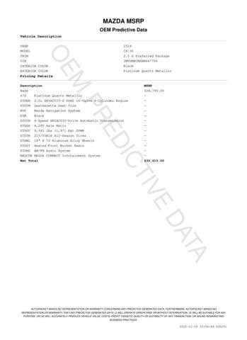 used 2024 Mazda CX-30 car, priced at $23,671