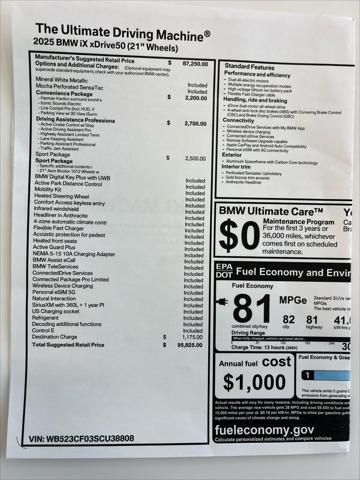 used 2025 BMW iX car, priced at $95,825