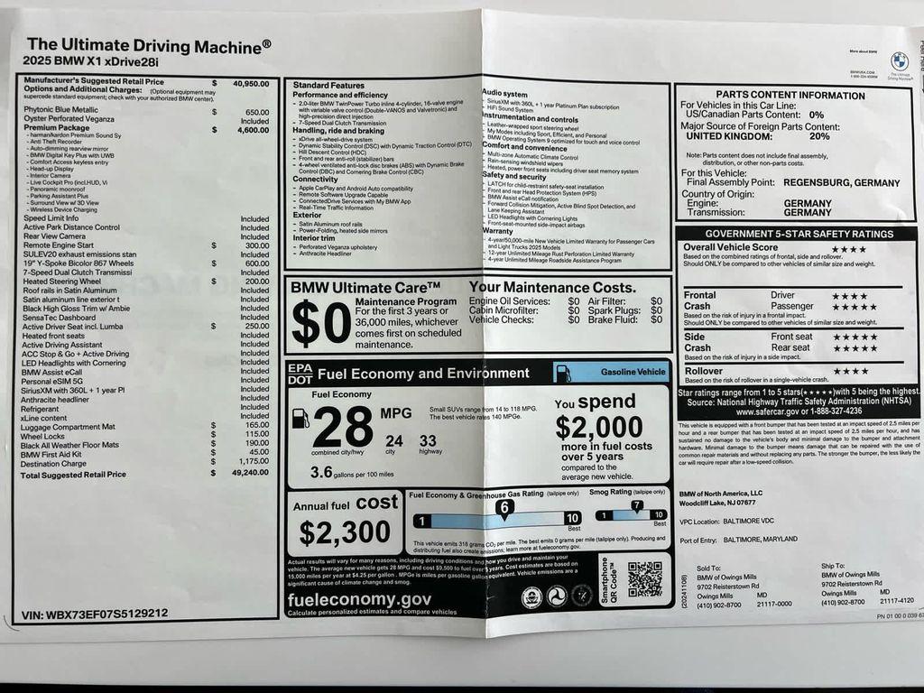 used 2025 BMW X1 car, priced at $42,000