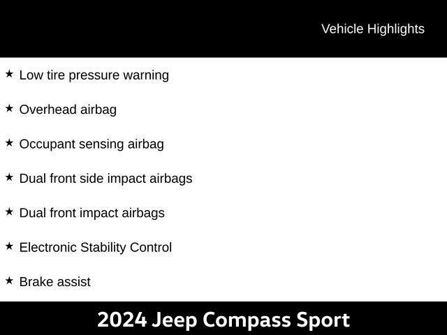 used 2024 Jeep Compass car, priced at $26,067